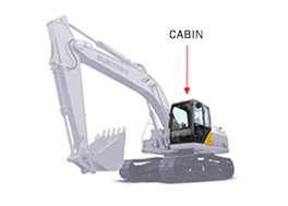 Cabins for construction machinery